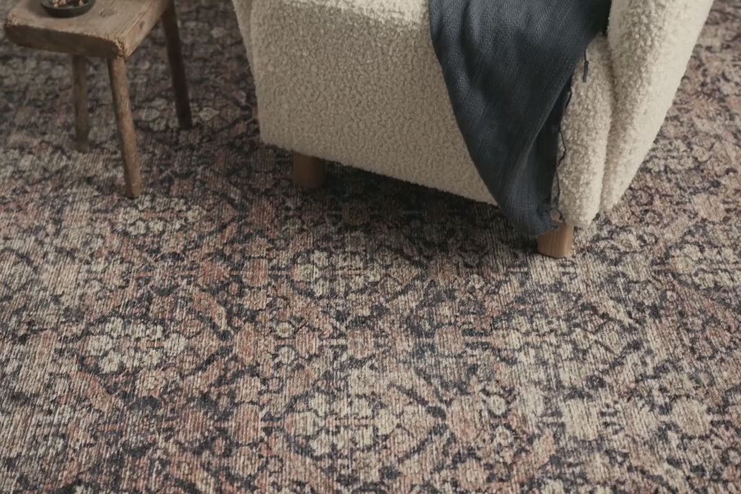 Amber Lewis X Loloi Billie Rug in Ink/Salmon: Product Video View
