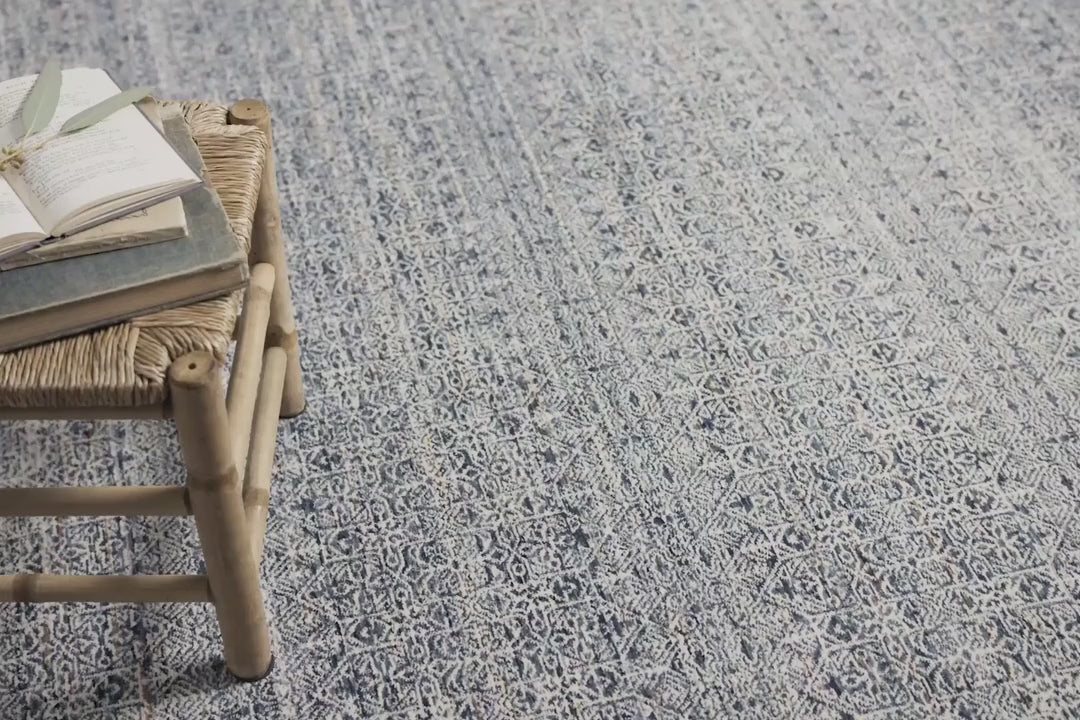 Amber Lewis Zuma Rug in Denim/Ivory: Product Video View