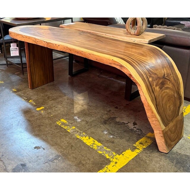 Final Sale - Chamcha Bent Wood Desk - shown here at the City Home Outlet