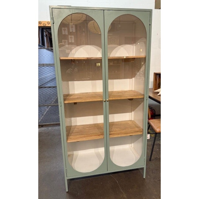 Green Metal Cabinet - shop storage at the City Home Outlet