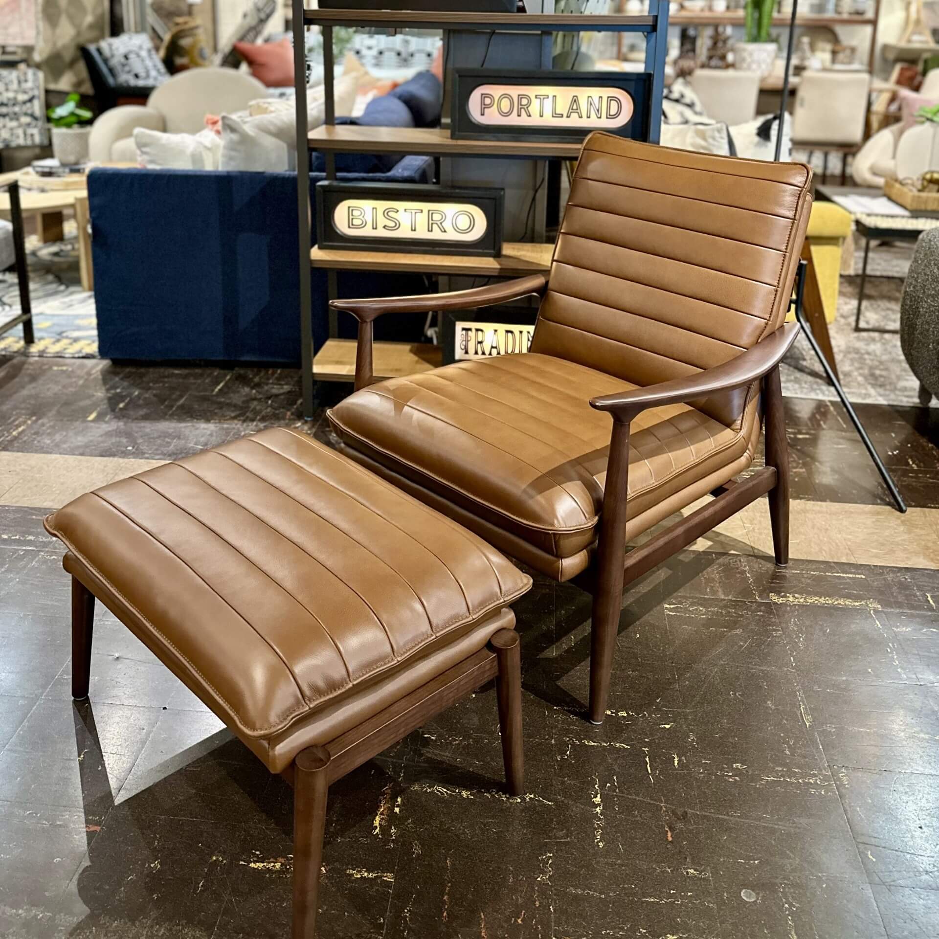 Campbell Leather Chair: Product View