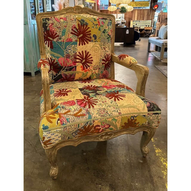 Patchwork Patterned Accent Chair - shop unique furniture at the City Home Outlet