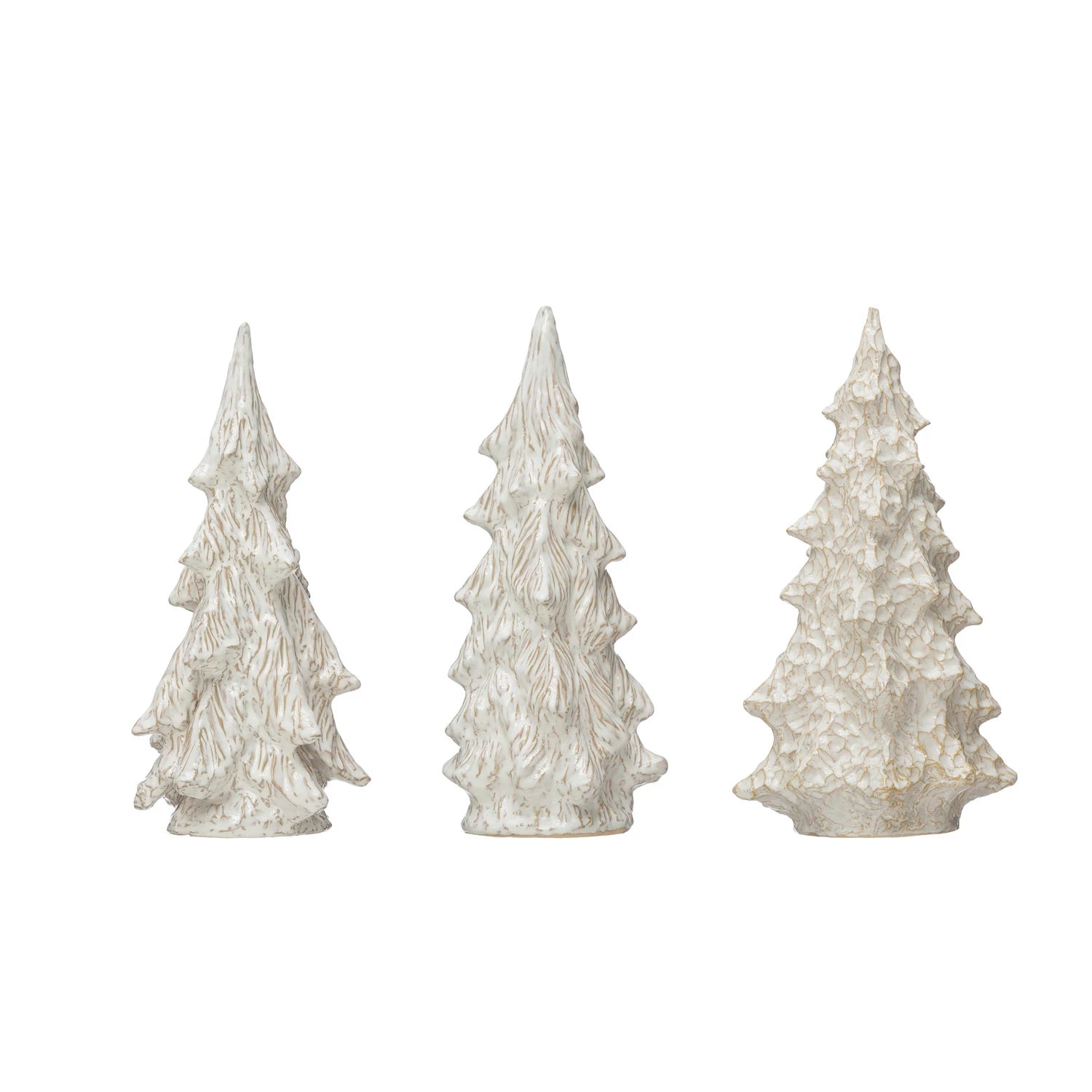 Stoneware Tree, Reactive Glaze, White, 3 Styles (Each One Will Vary)
