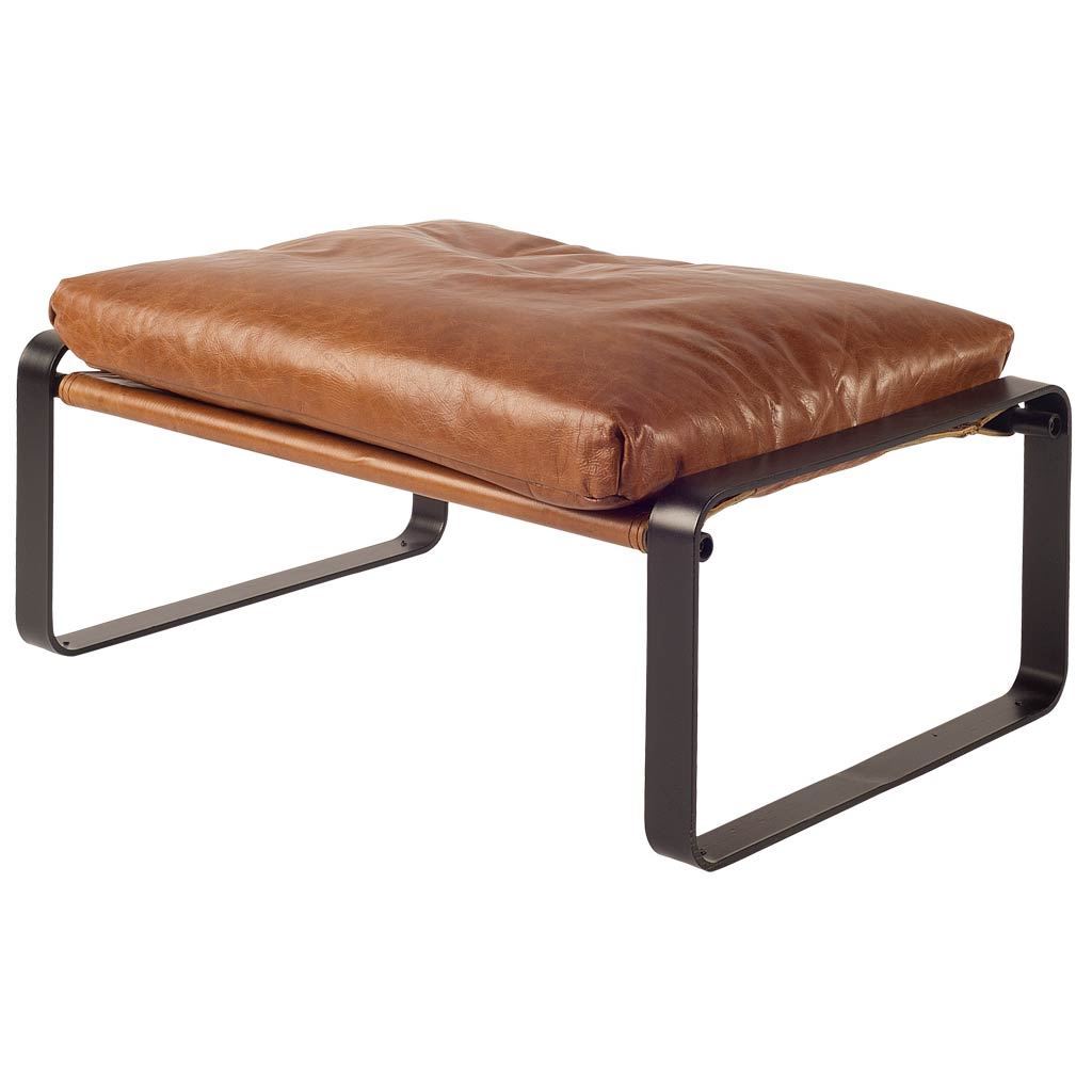 Hornet Leather Ottoman - 2 Colors - Mercana