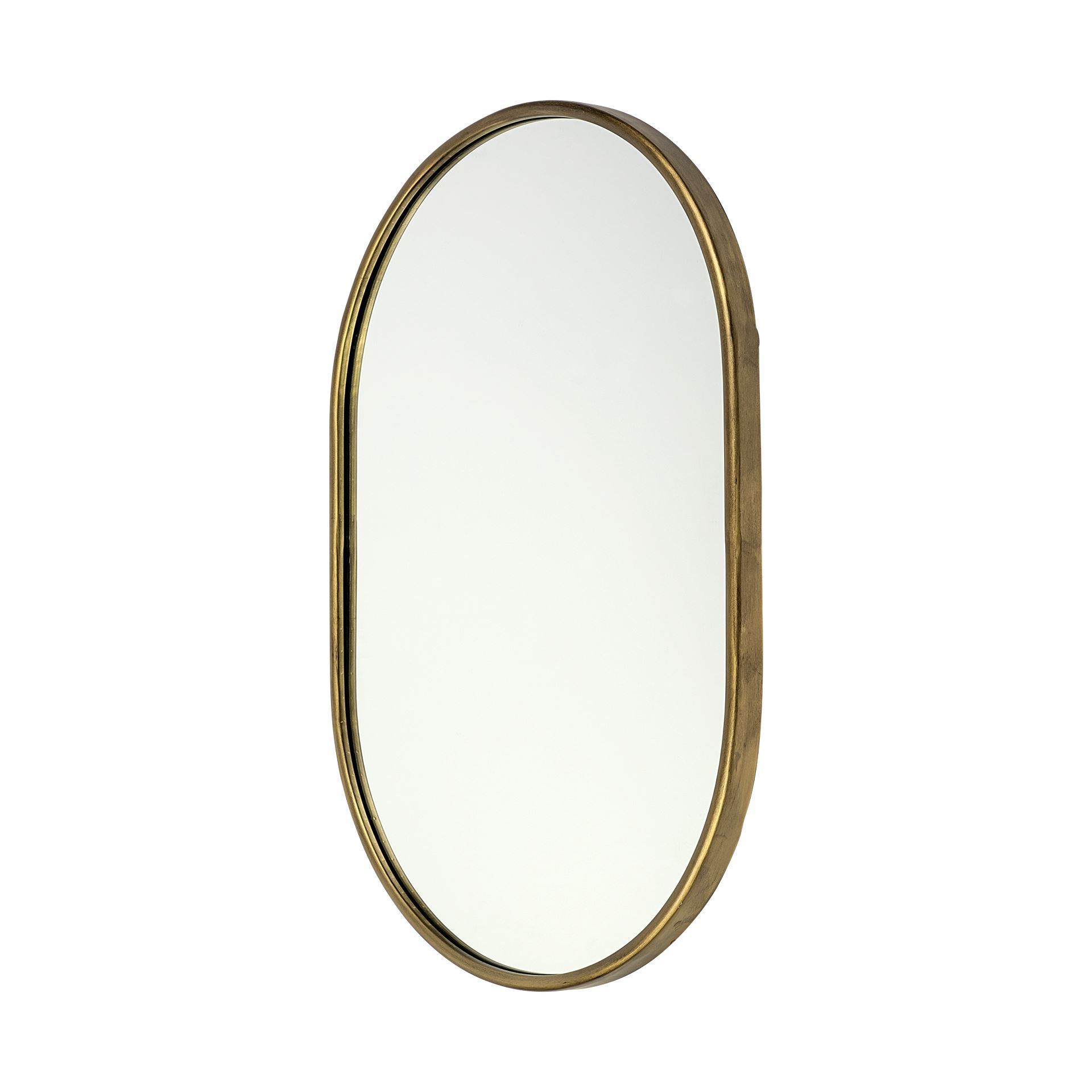 Gold Oval Wall Mirror - Mercana