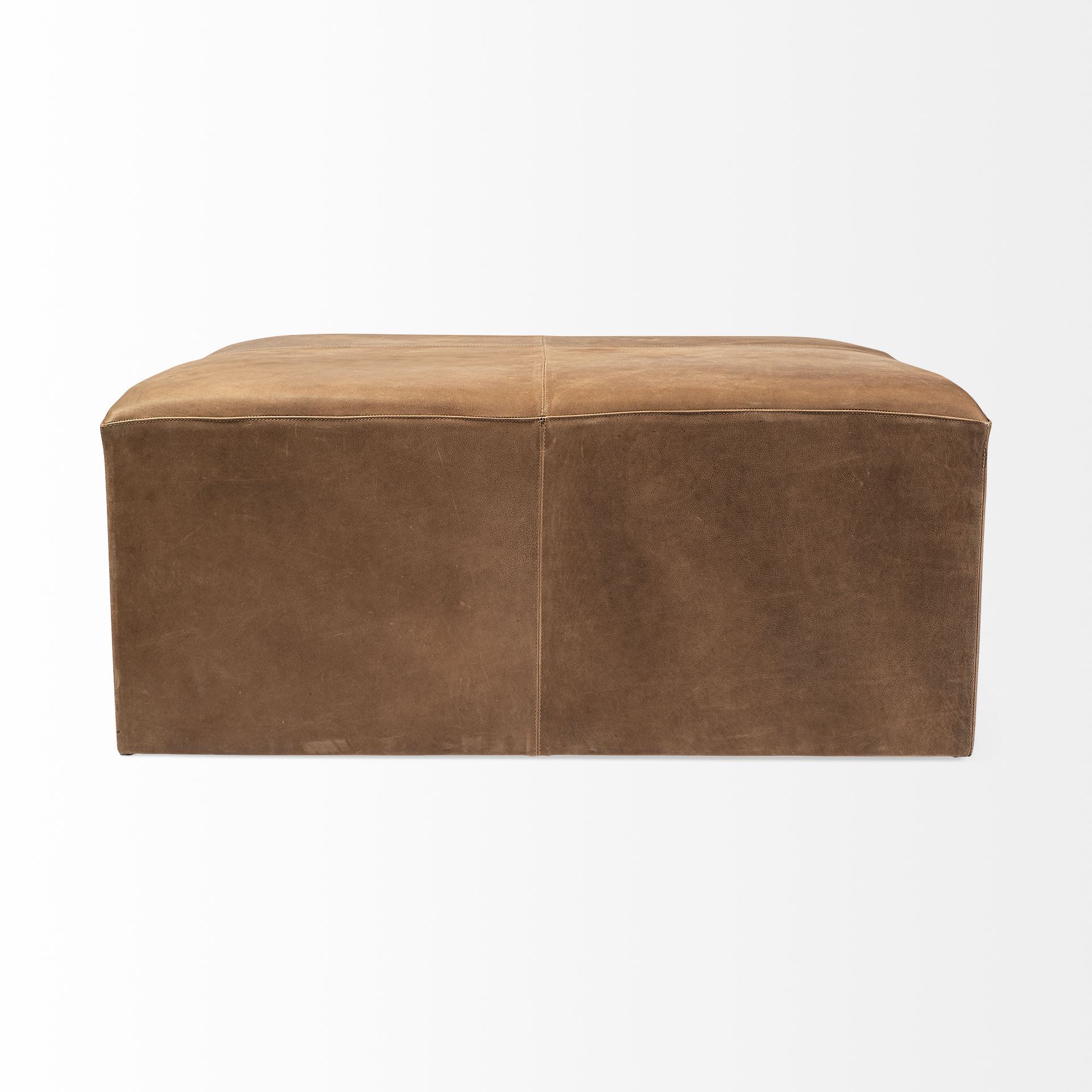 Minara Leather Ottoman - 2 Styles - Mercana