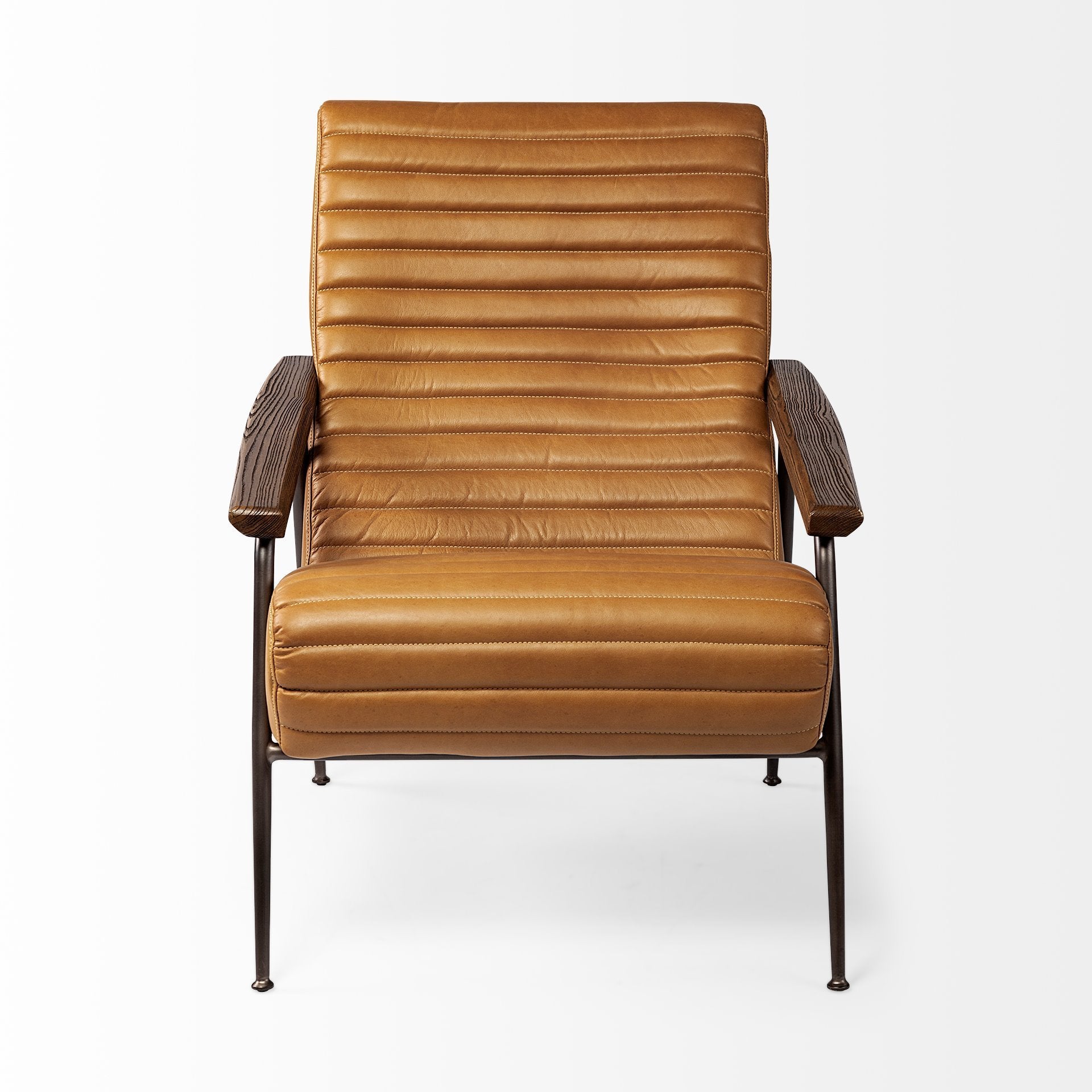Grosjean Leather Accent Chair - Mercana