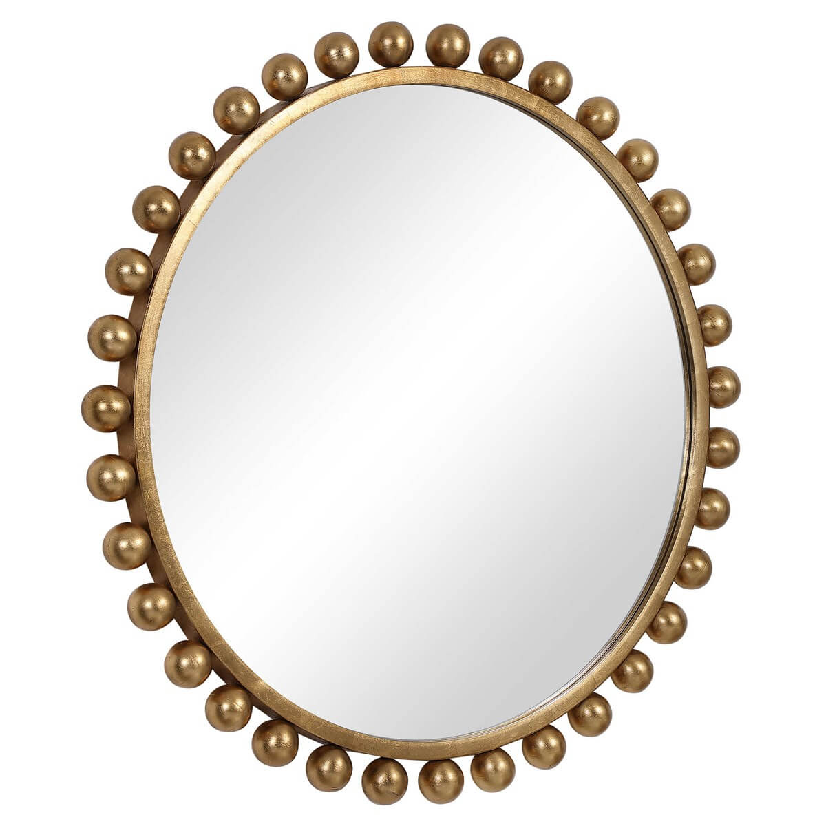 Cyra mirror in gold side view