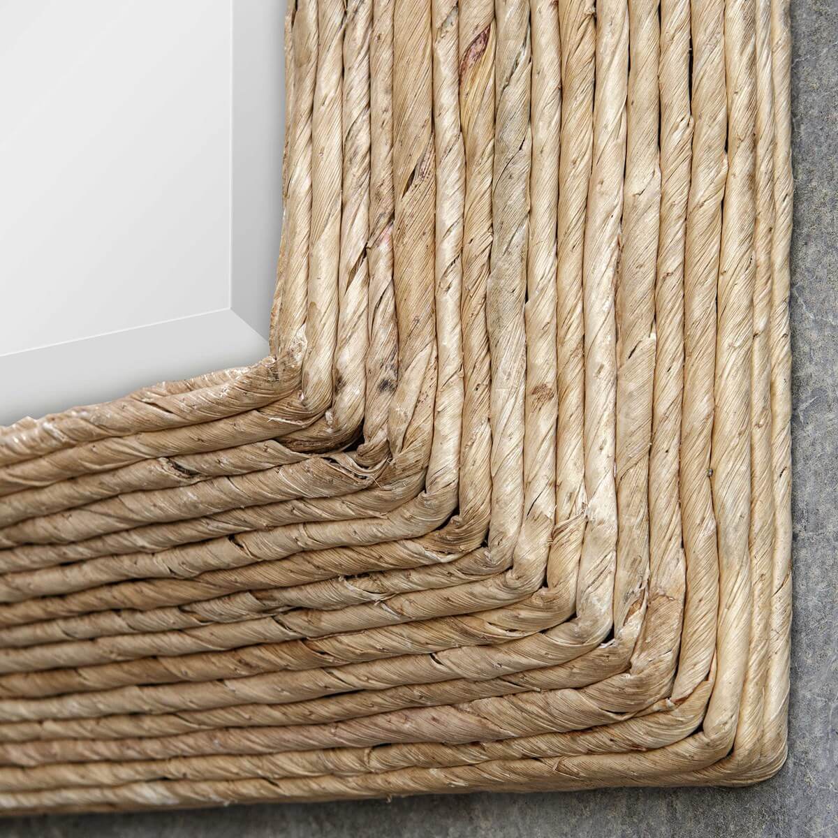 Rora banana leaf mirror detail