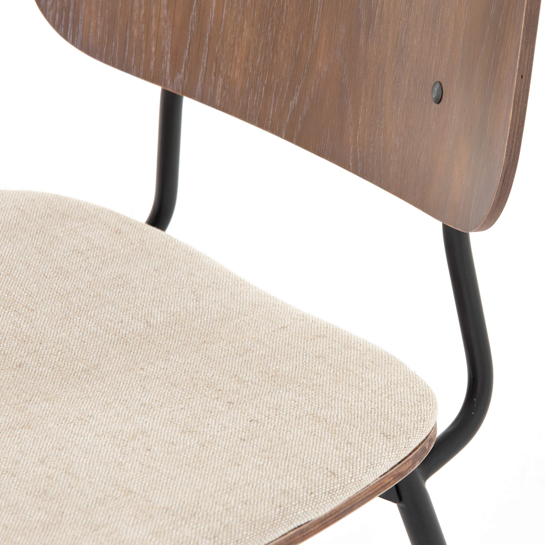 Jared dining chair in heavy linen detail