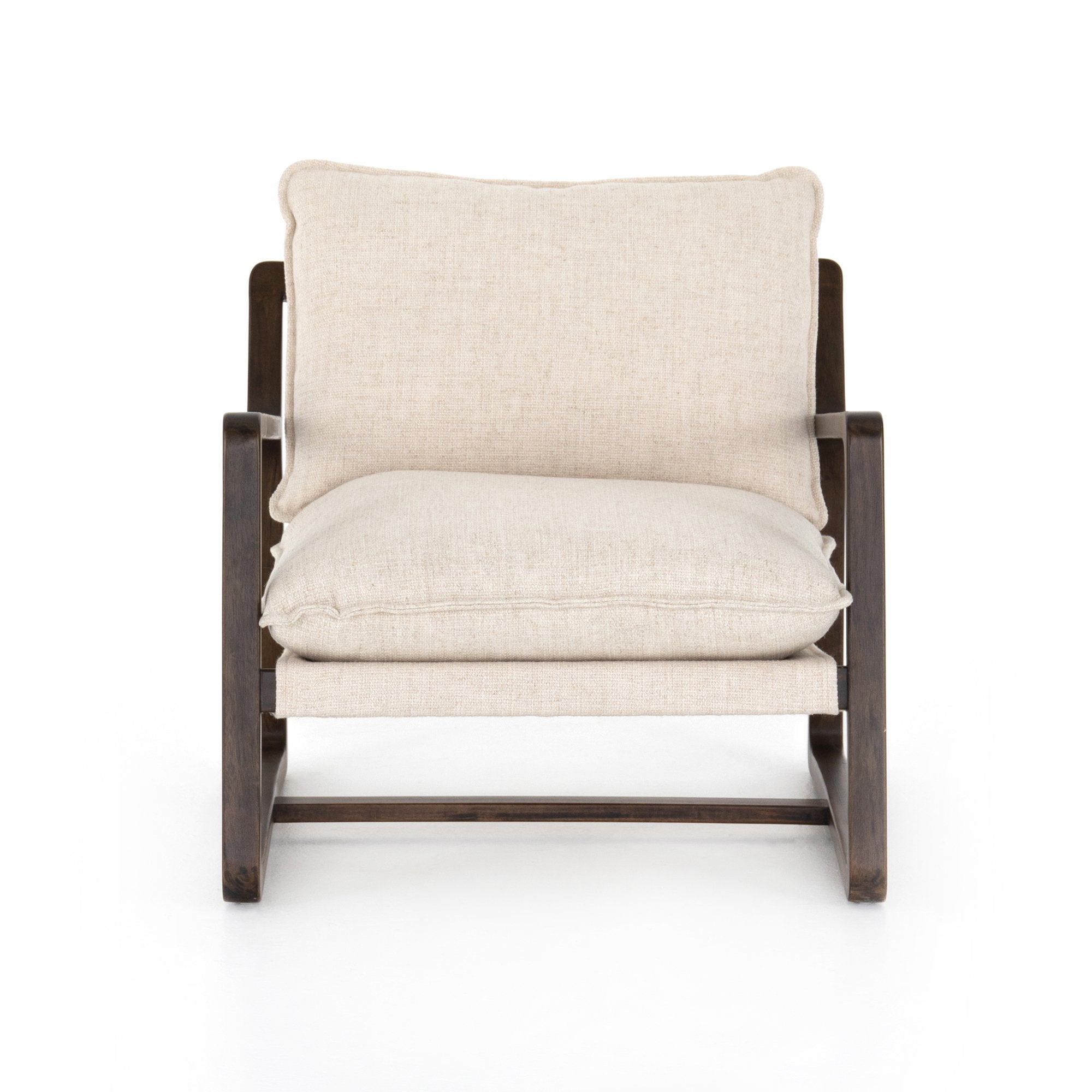 Ace Chair | Modern Suede Living Room Wood Armchair