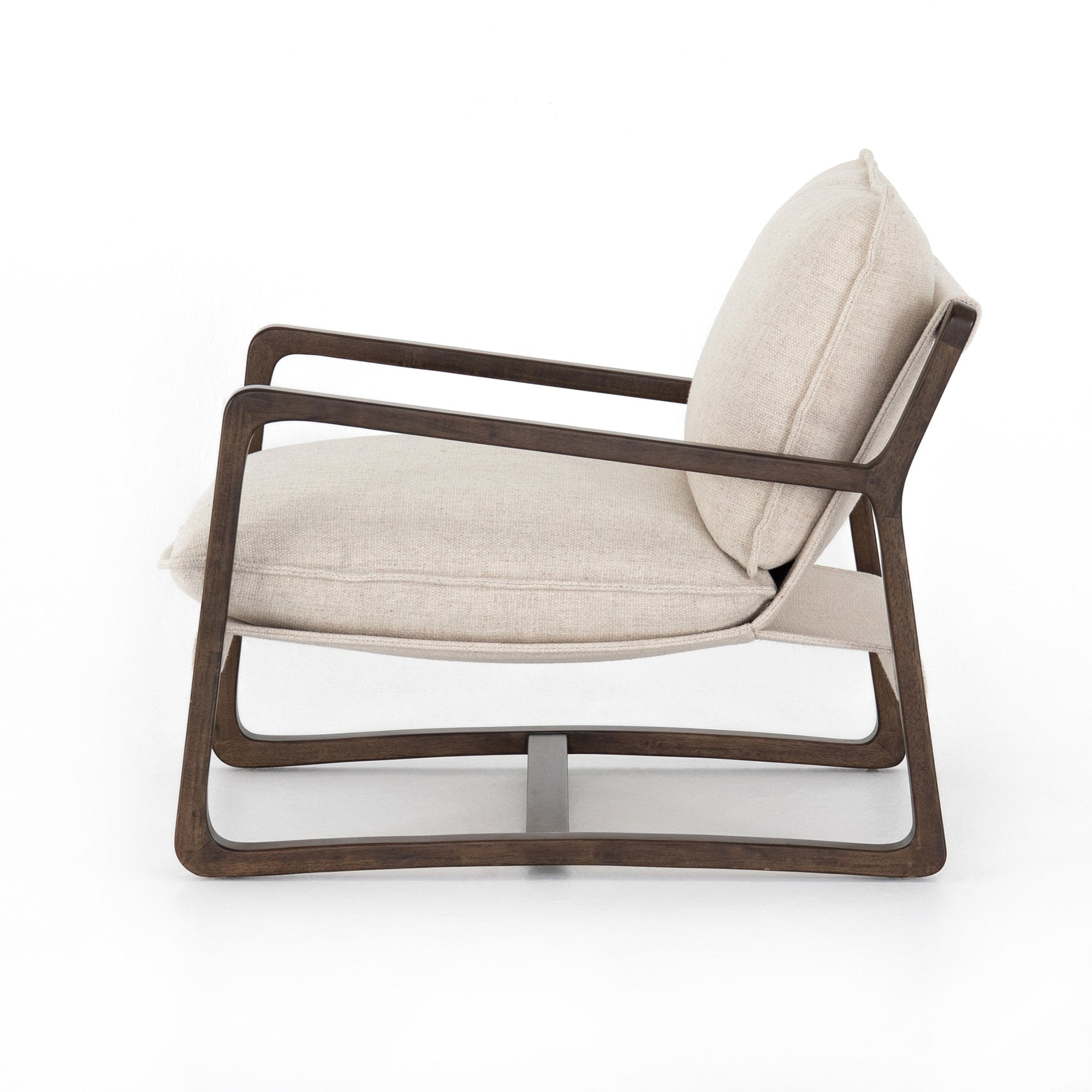 Ace Chair | Modern Suede Living Room Wood Armchair