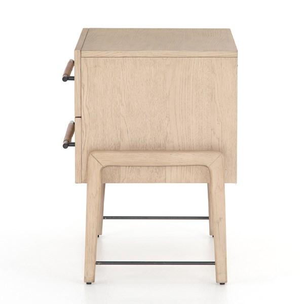 ROSEDALE NIGHTSTAND | 2 DRAWER WHITE OAK BEDSIDE TABLE | FOUR HANDS