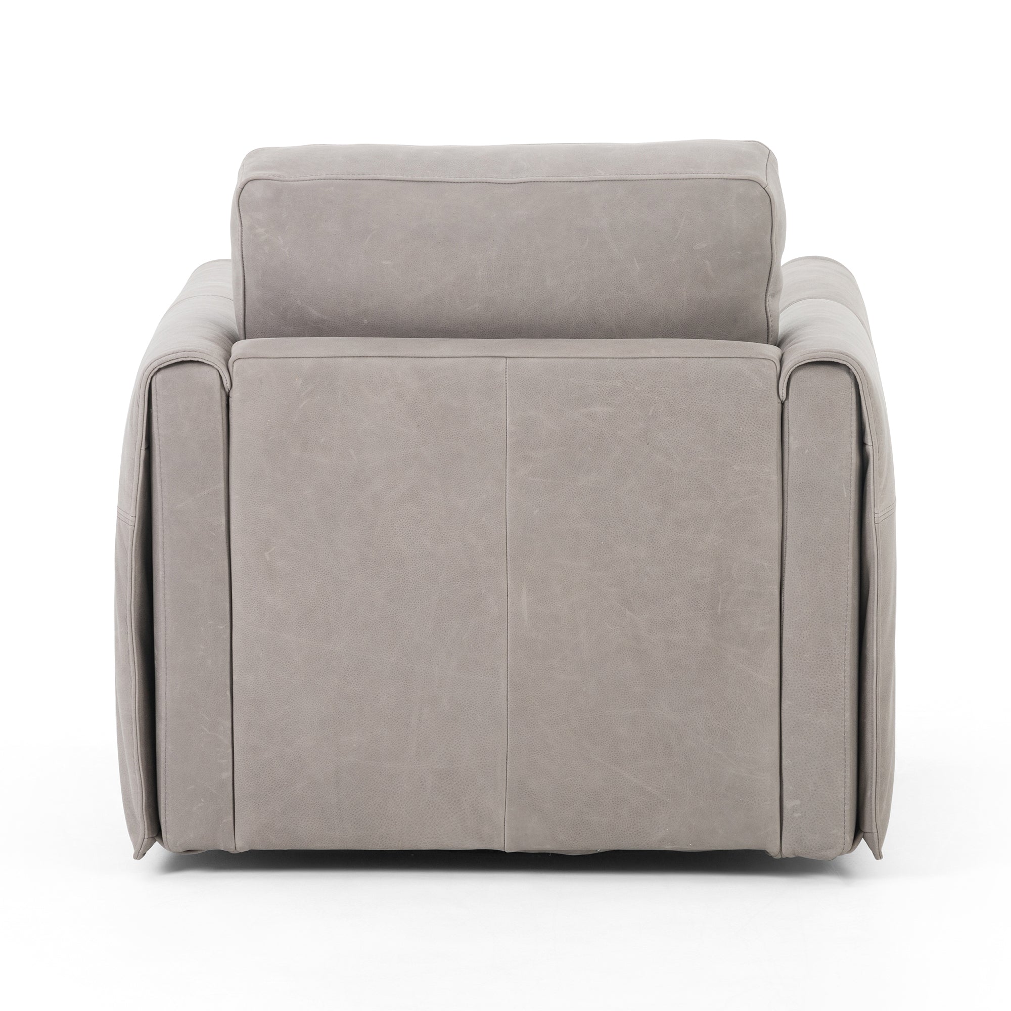 Uma leather swivel chair back