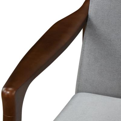 Nicholas Armchair in studio gray arm detail