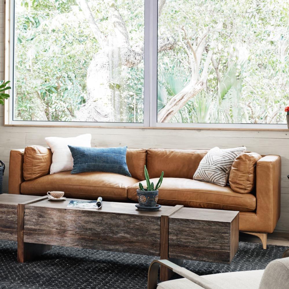 Beckwith Leather Sofa - 2 Colors - Four Hands