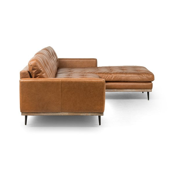 Lexi 2 Piece Leather Sectional with Chaise