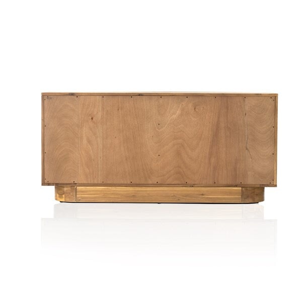 Mallory 6 Drawer Dresser in light acacia - back view