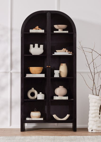 Breya cabinet styled with decorative objects