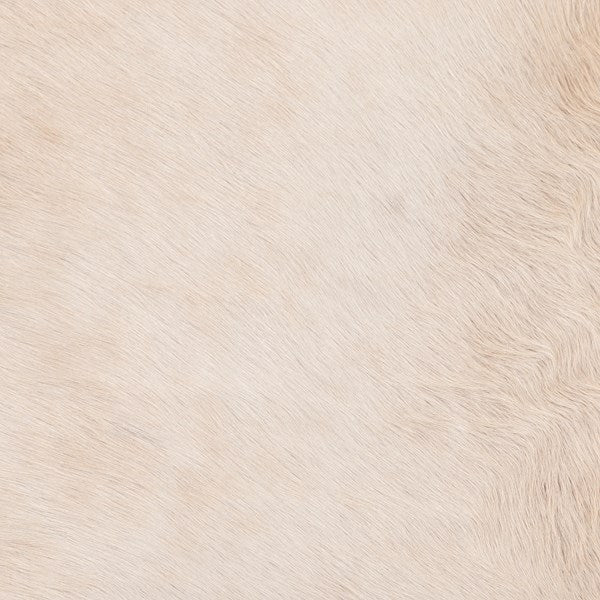 Oaklynn Ottoman in buff hair on hide detail