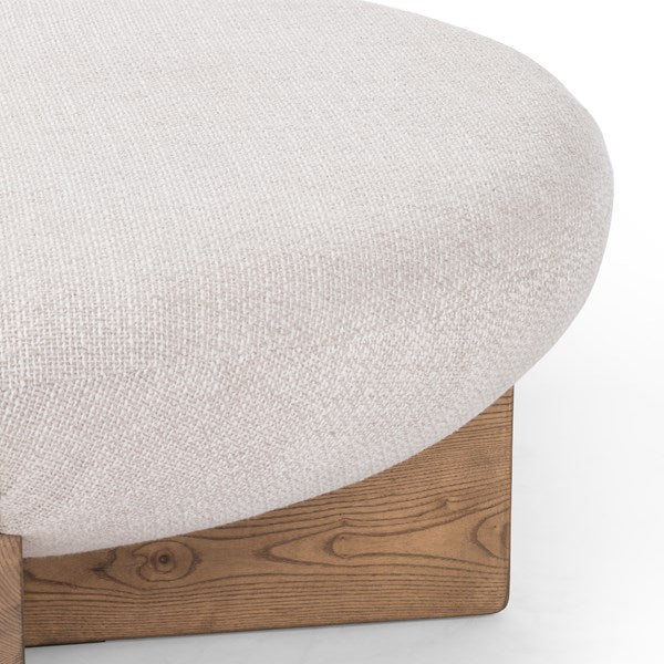Dax large ottoman in gibson wheat detail