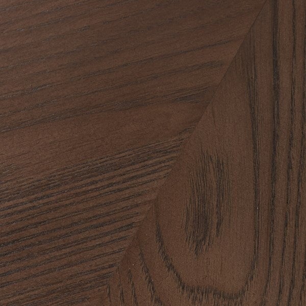 Halston Leather Chair - wood detail view