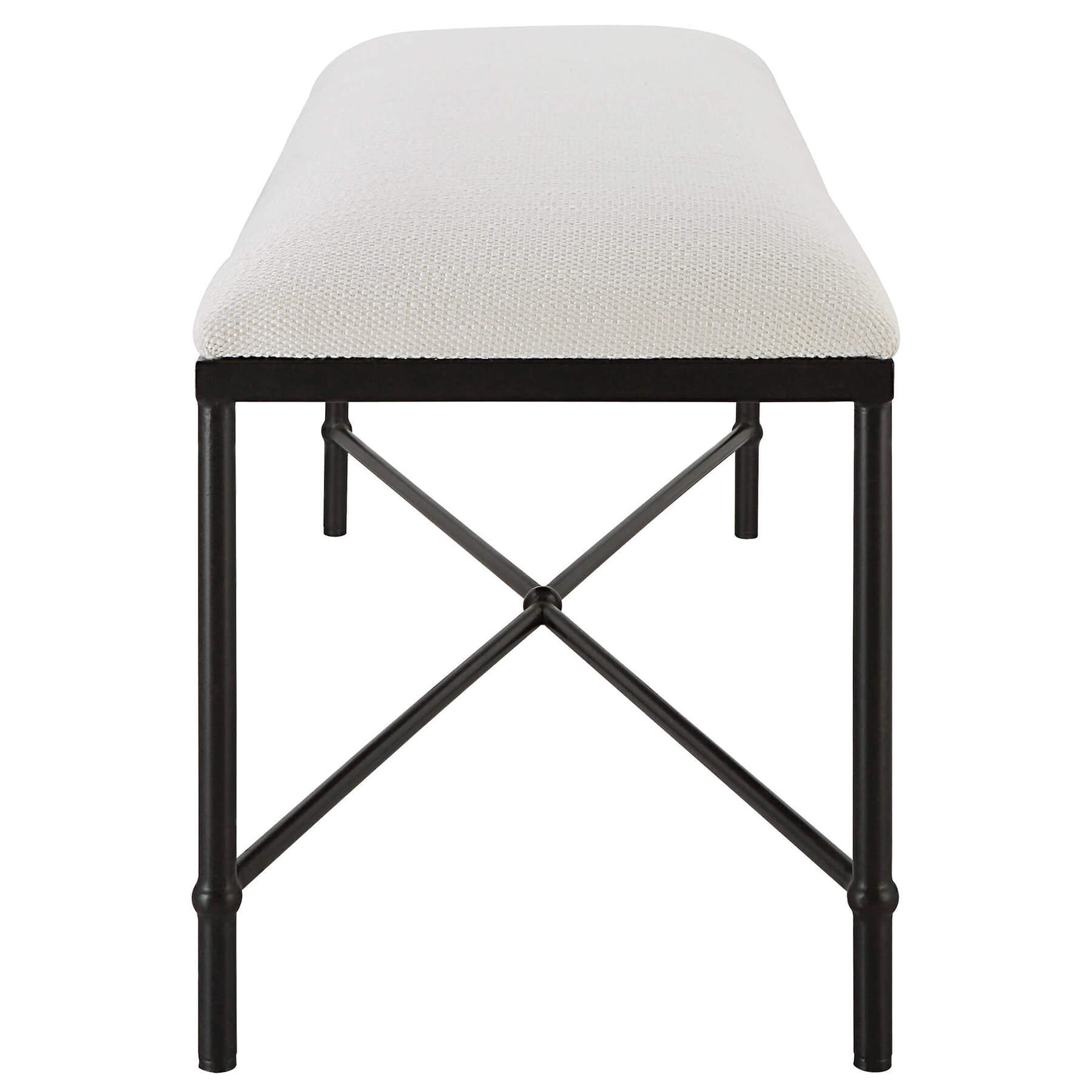 Avenham bench in black side view