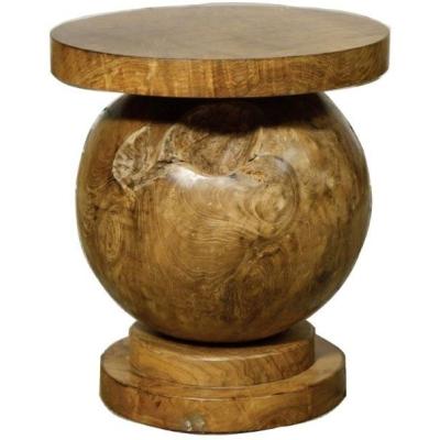 Rocco Reclaimed Wood Ball Stool - New Pacific Direct