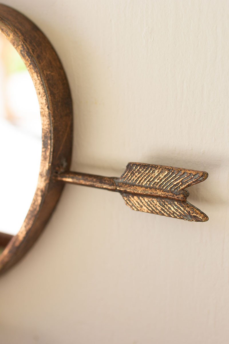 Antique Brass Heart Wall Mirror: 2nd Up-Close Product View