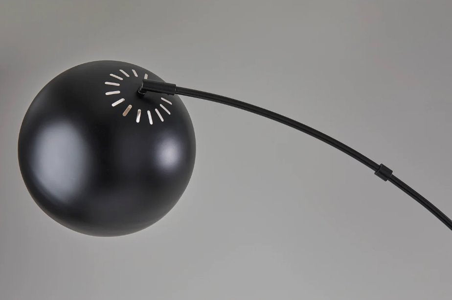 Astoria Arc Lamp: Black Finish Shade View