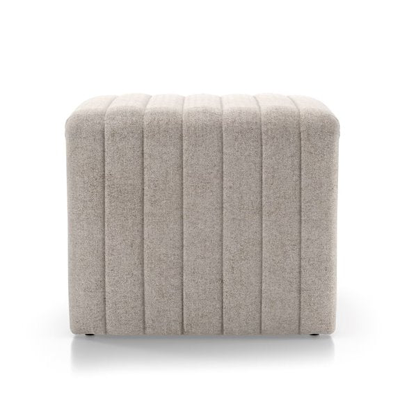 Augustine Ottoman 21"-Orly Natural: Side View