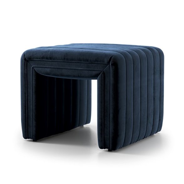 Augustine Ottoman 21"-Sapphire Navy: Available at City Home PDX