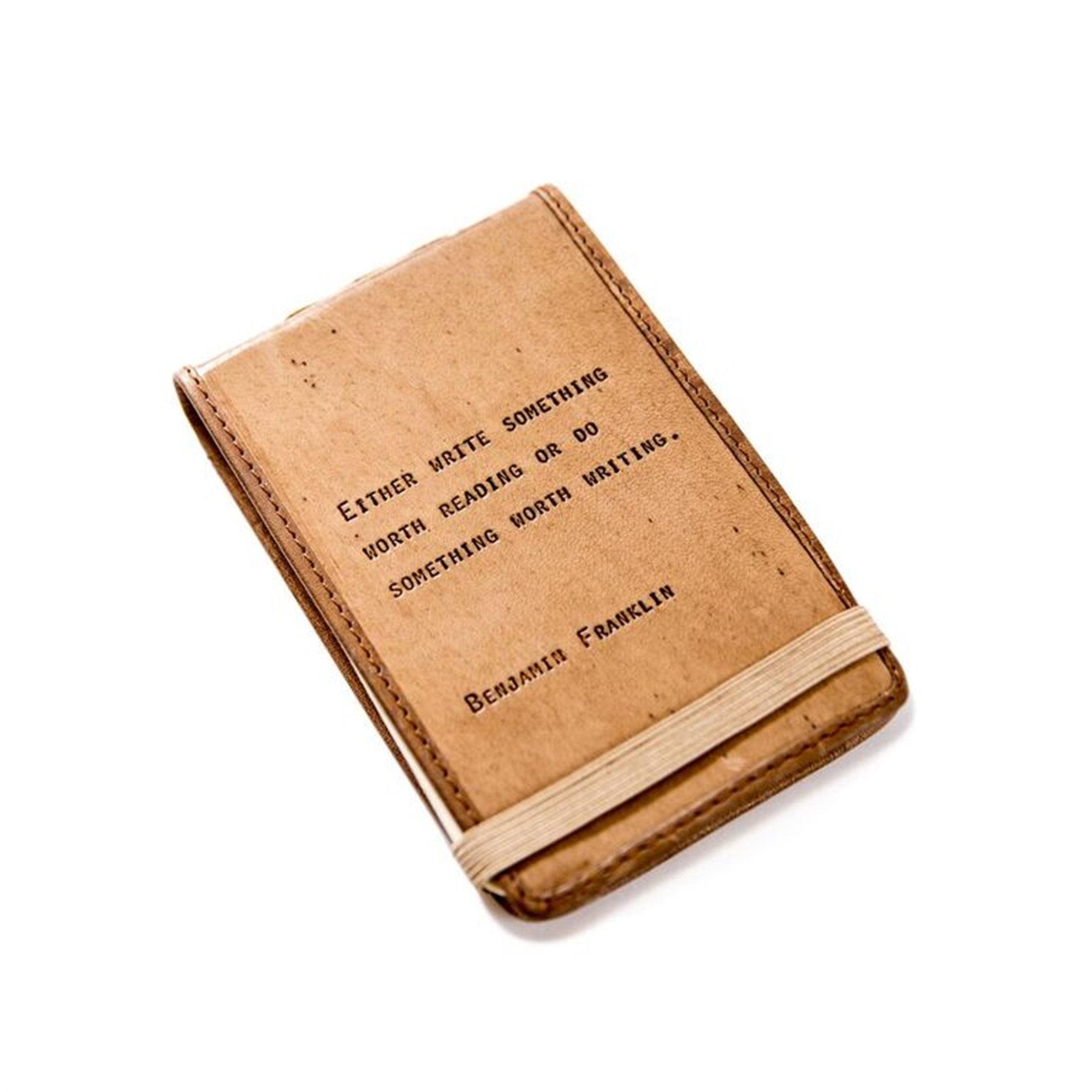 Important Nothings Quote Embossed Leather Journal - 7x5