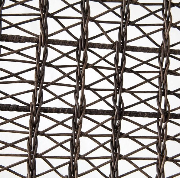 Bandera Outdoor Woven Dining Chair: Up-Close All-Weather Wicker View