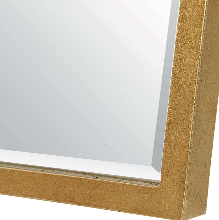 Boundary Arch Mirror: Up-Close View of Gold Finish