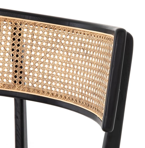 Britt Dining Chair: Natural cane backrest view