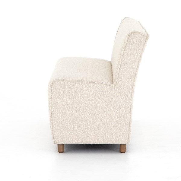 Hobson Dining Bench in Knoll Natural side view