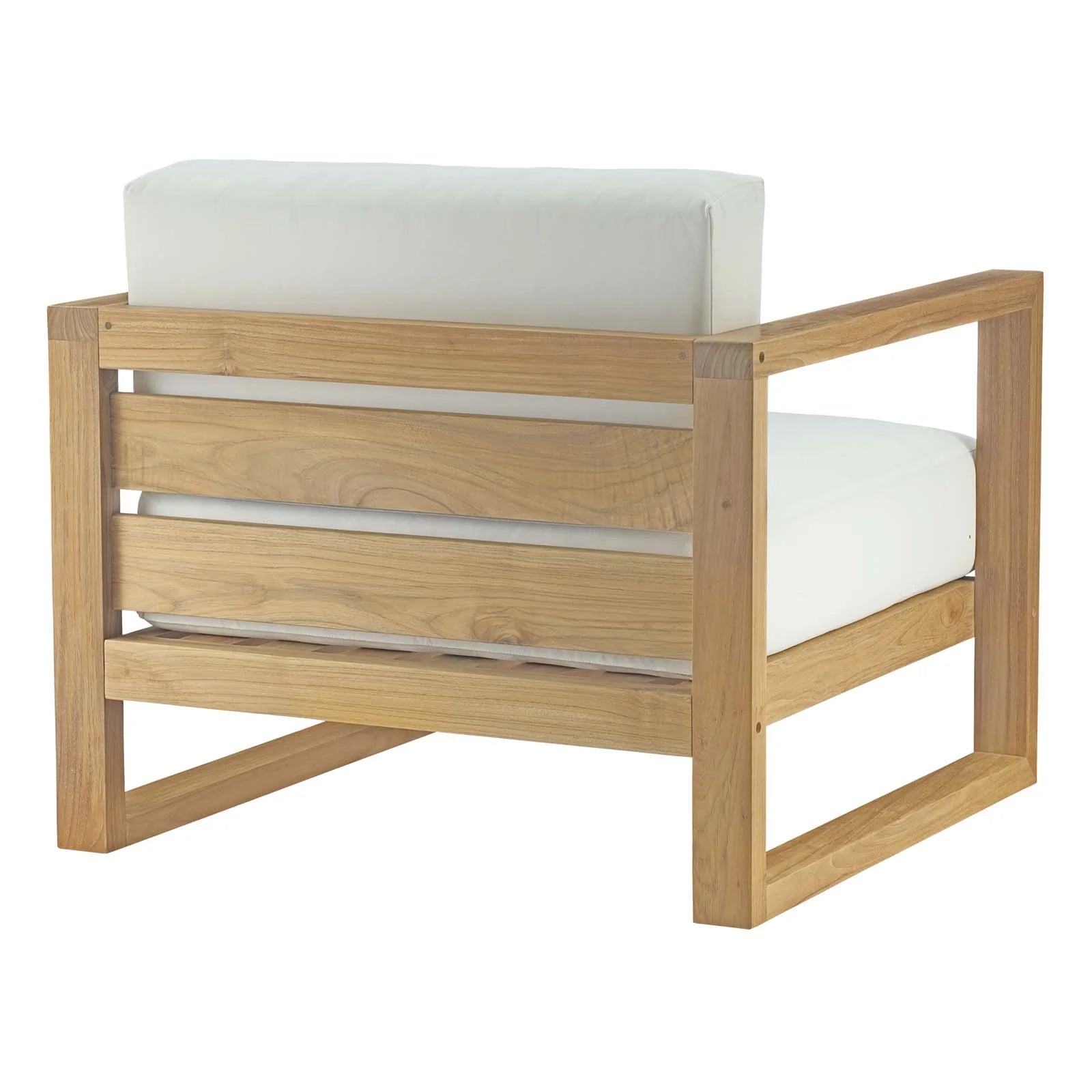 Upland Outdoor Teak Patio Chair - back view