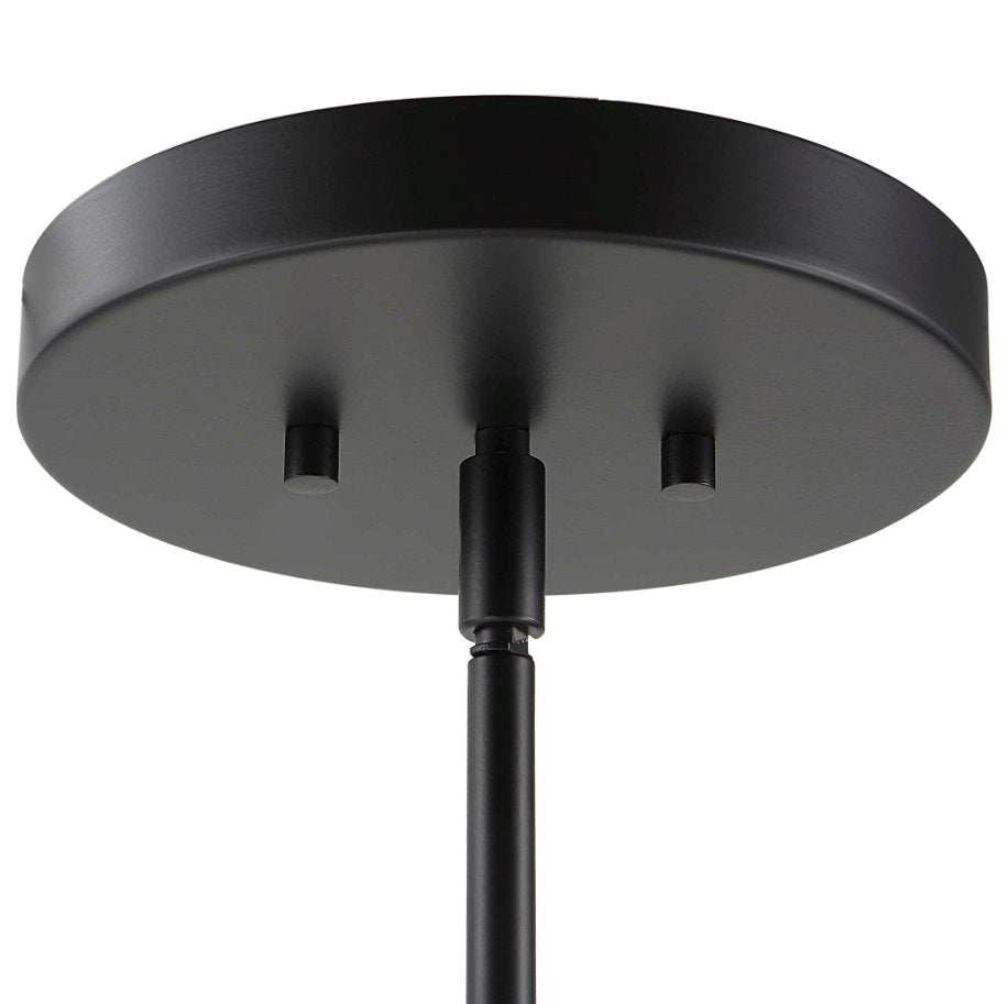 Ebony Elegance Chandelier: Up-Close Hardware View