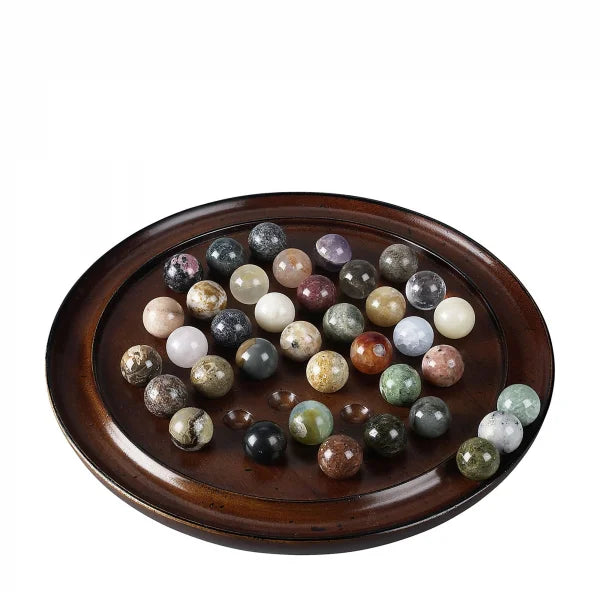 Solitaire Semi Precious Marble Game Set - available at City Home