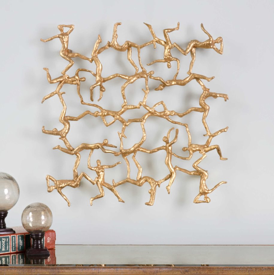 Golden Gymnasts Wall Art: Product Style View