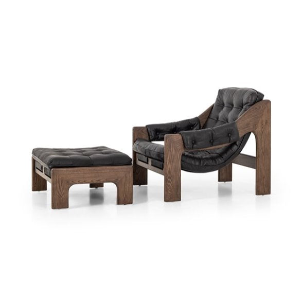 Halston Chair w/Ottoman: Product Quarter View