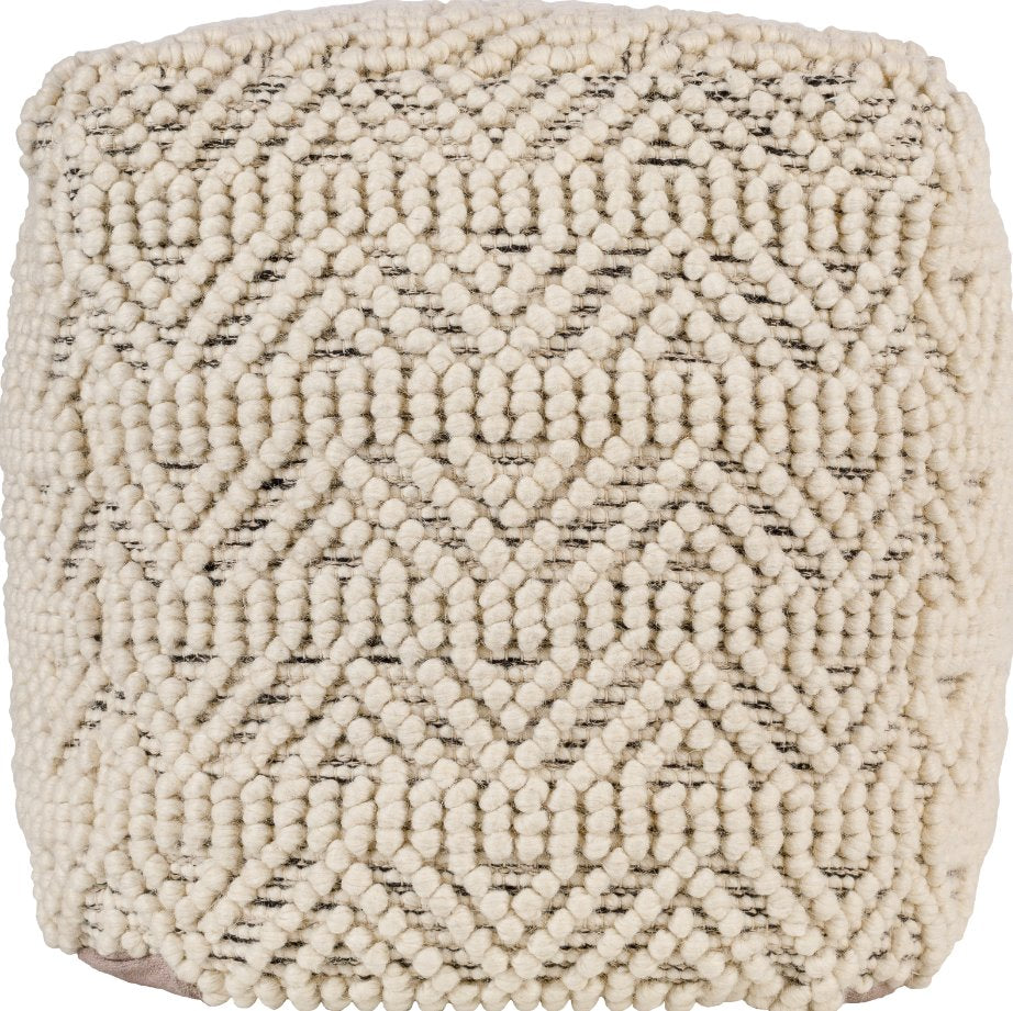 Hygge Woven Pouf: Product back view