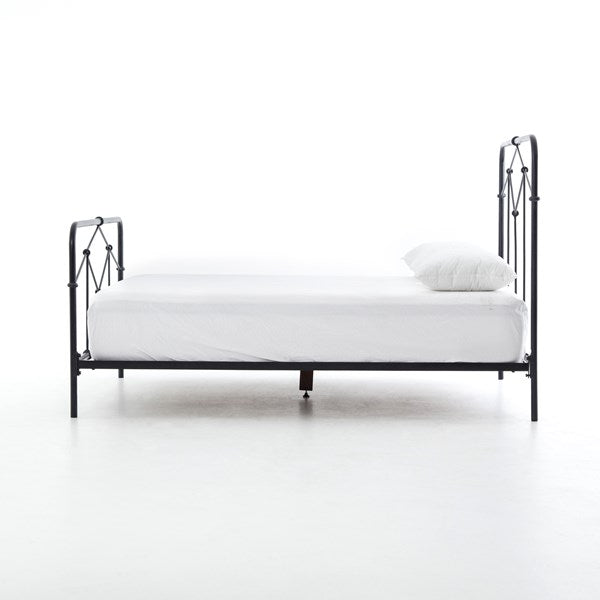 Casey iron bed in black