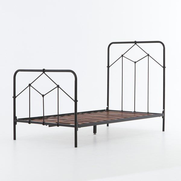 Casey iron bed in black