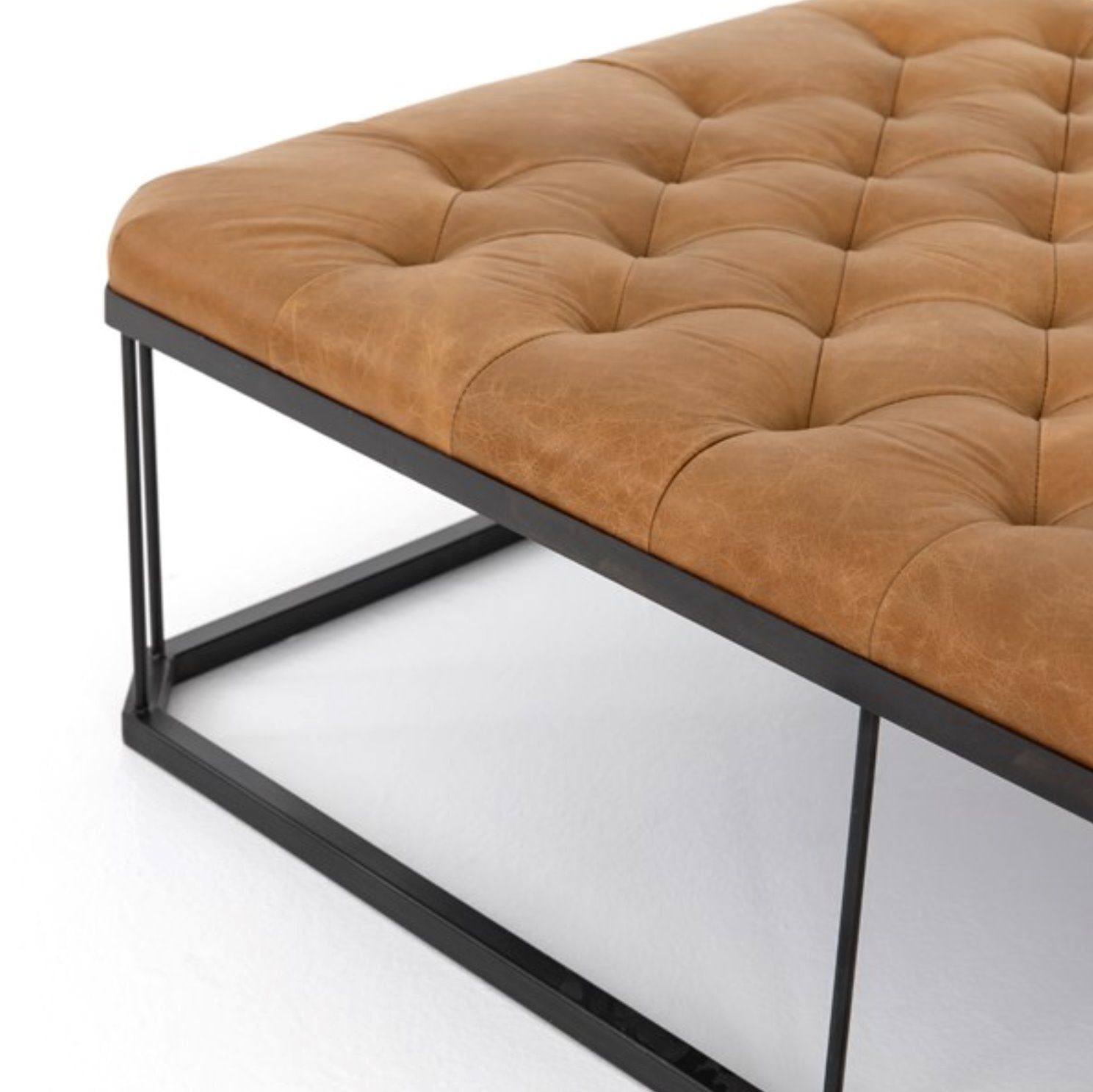 Isle Leather Ottoman