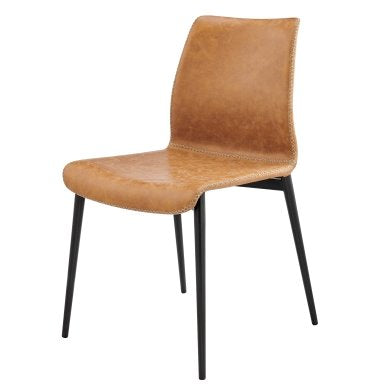 Jayden Dining Side Chair: Product Side View in Vintage Cedar