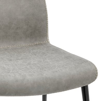 Jayden Dining Side Chair: Up-Close Chair Seat in Vintage Gray Mist
