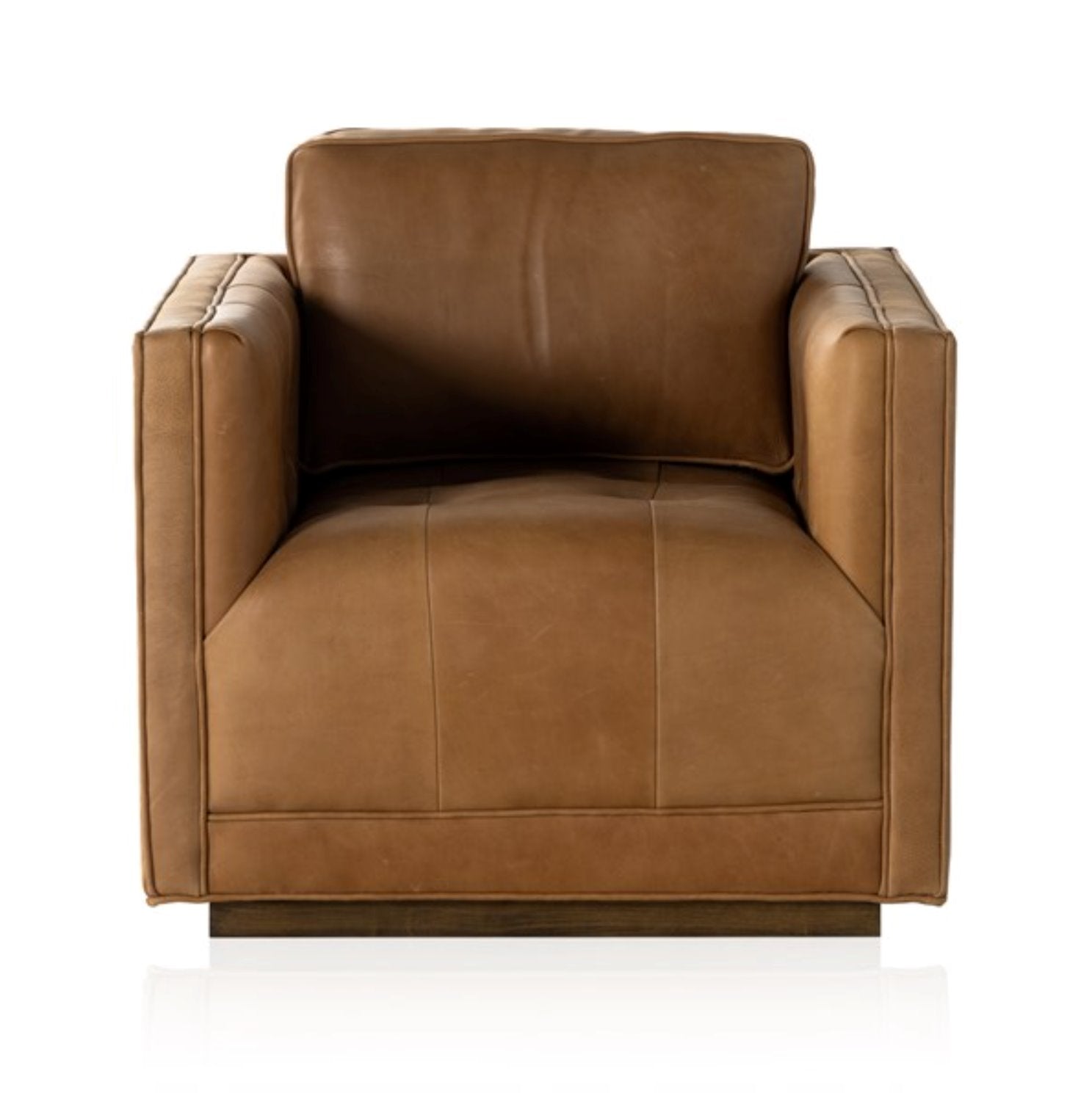 Kiera Swivel Chair: In Palermo Cognac Color Finish