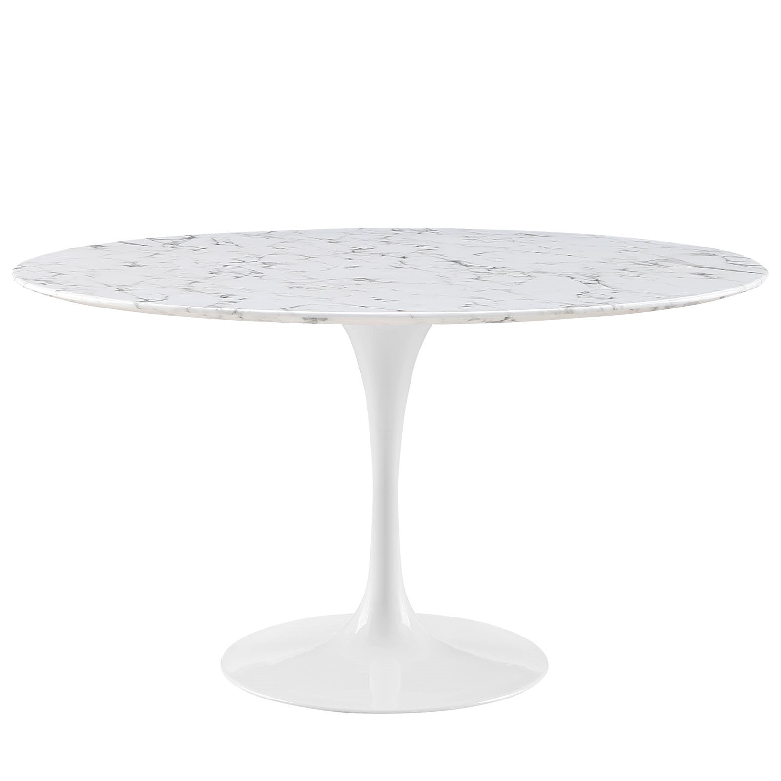 Lippa Marble-Top Tulip Table—Round, 2 sizes - Modway